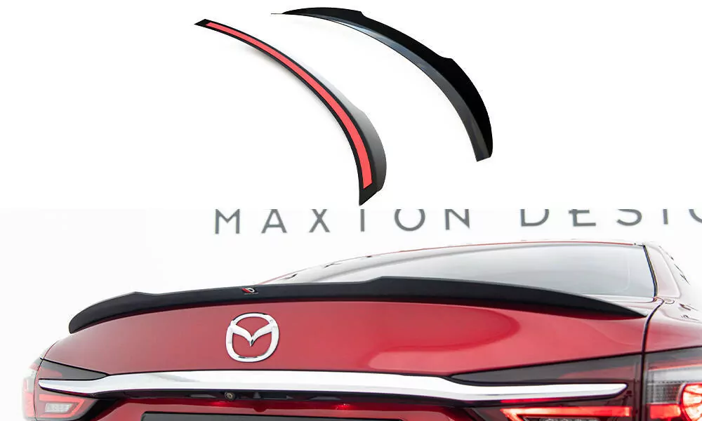 Spoiler CAP Passend Für Passend Für Mazda 6 GJ (Mk3) FL Schwarz Hochglanz Schwarz Hochglanz