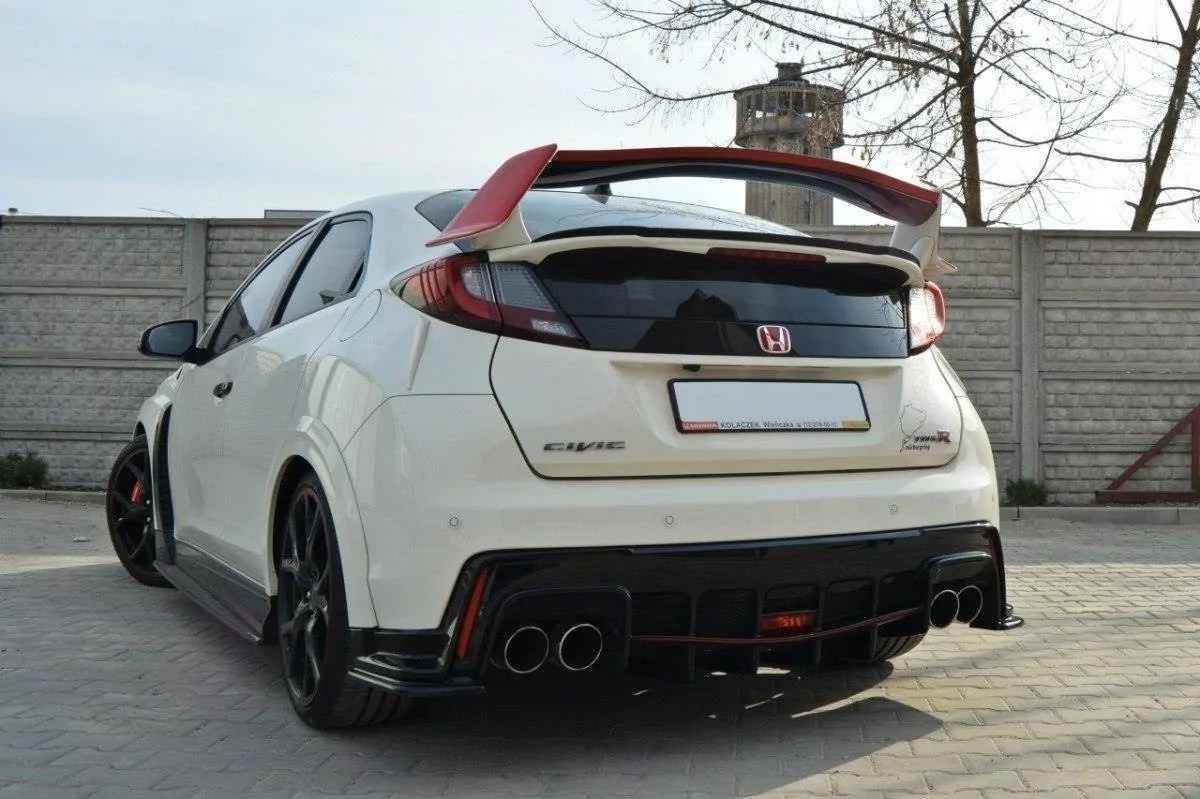 Spoiler CAP Passend Für Passend Für N.2 HONDA CIVIC IX TYPE R Schwarz Hochglanz Schwarz Hochglanz