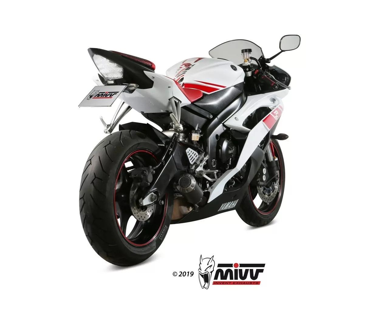 MIVV MK3 Edelstahl Schwarz YAMAHA YZF 600 R6 2006 > 2016