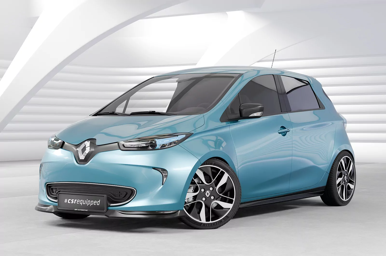 Seitenschweller für Renault Zoe SS561 Schwarz Strukturiert