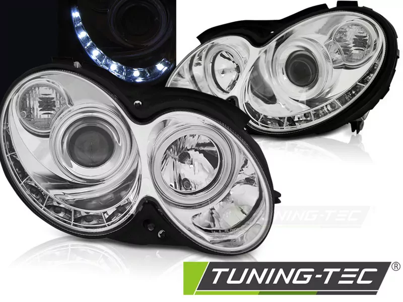 HEADLIGHTS DAYLIGHT CHROME fits MERCEDES CLK W209 03-10  
