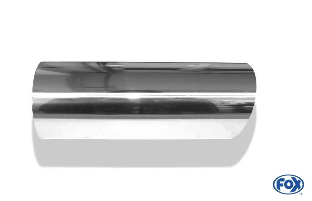 Anschweißendrohr Typ 14  Ø 114 mm / Länge: 300 mm - rund / uneingerollt / 15° abgeschrägt / ohne Absorber