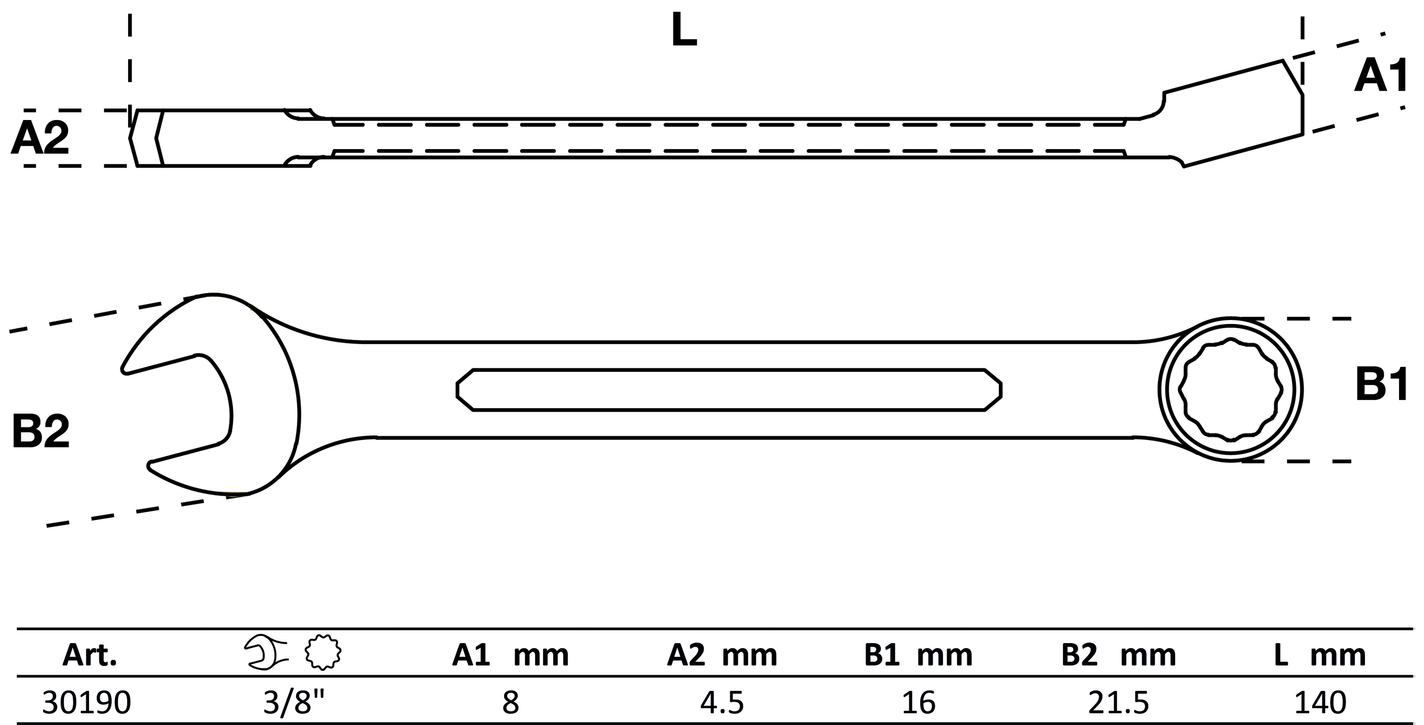 Maul-Ringschlüssel | SW 3/8"