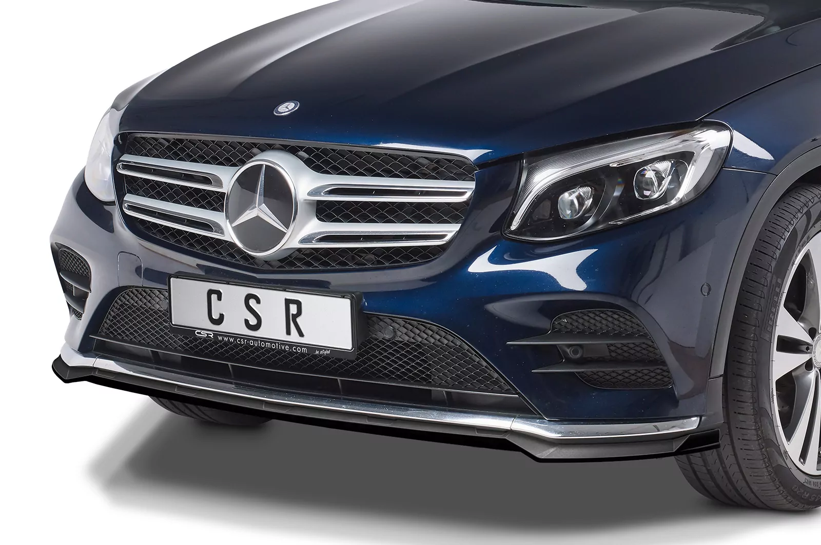 Cup-Spoilerlippe mit ABE für Mercedes Benz GLC (X253/C253) AMG-Line CSL571 Schwarz Strukturiert