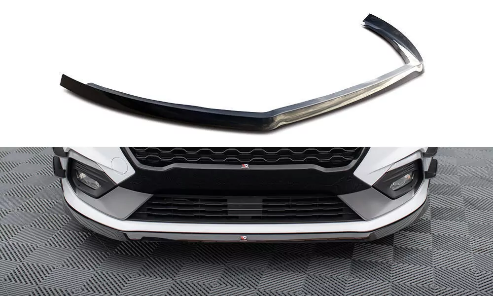 Front Ansatz Passend Für V.6 Passend Für Ford Fiesta Mk8 ST / ST-Line Schwarz Hochglanz Schwarz Hochglanz