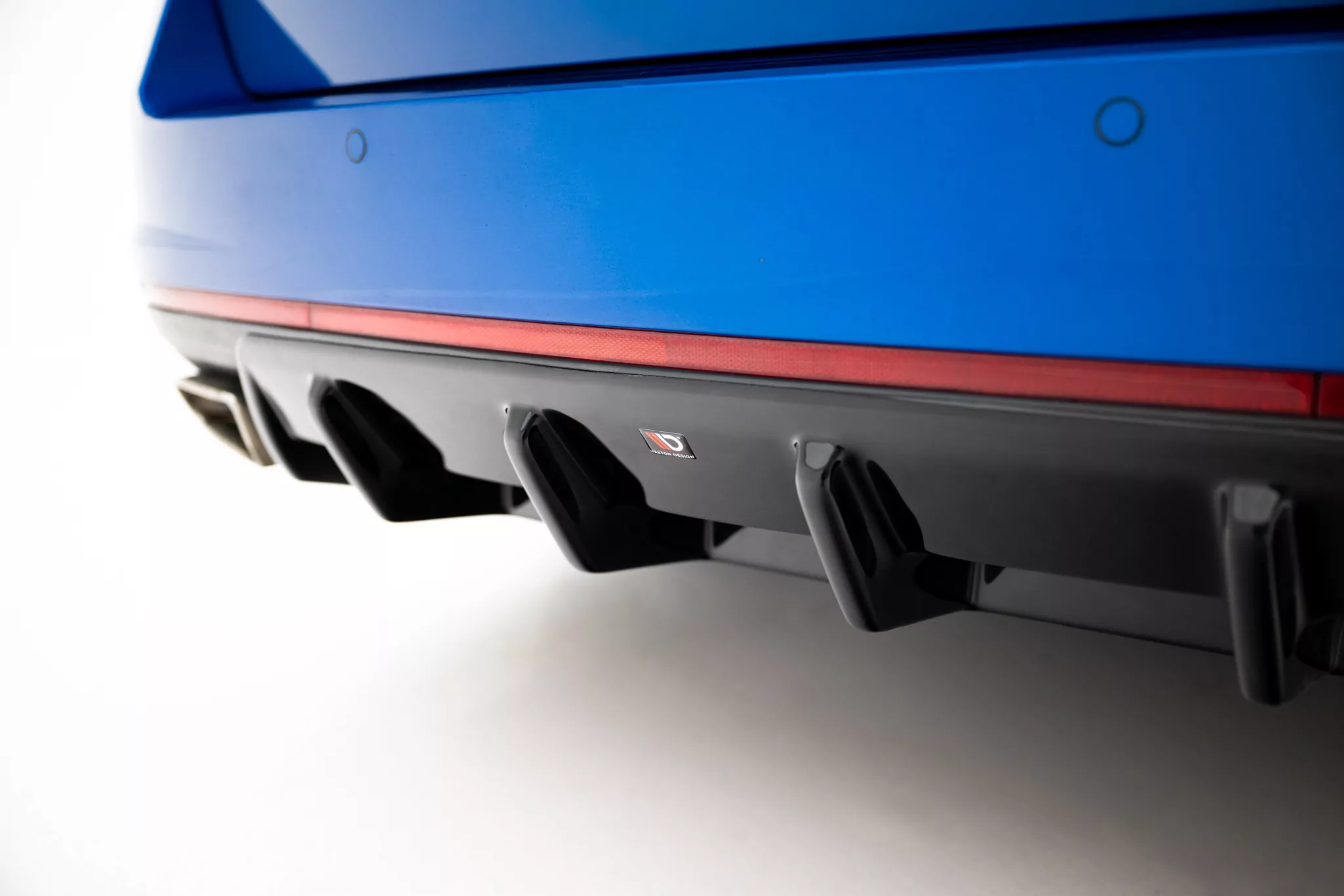 Diffusor Heck Ansatz Passend Für V.1 Skoda Octavia RS Mk3 / Mk3 FL Hatchback / Kombi Schwarz Hochglanz