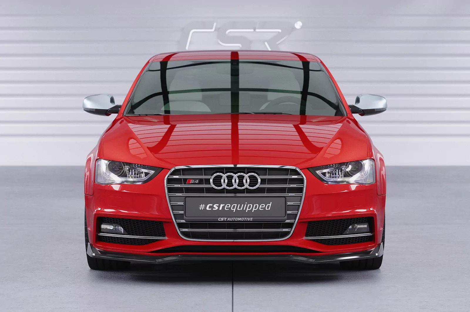 Cup-Spoilerlippe mit ABE für Audi A4 / S4 B8 (Typ 8K) CSL825 Schwarz Strukturiert