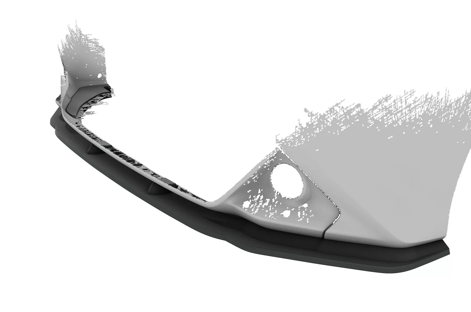 Cup-Spoilerlippe mit ABE für Toyota Aygo 2 Facelift CSL548 Schwarz Strukturiert