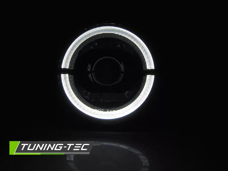 Chrysler Jeep Wrangler Tj/ Lj/ Jk 96-18 Angel Eye Led Black