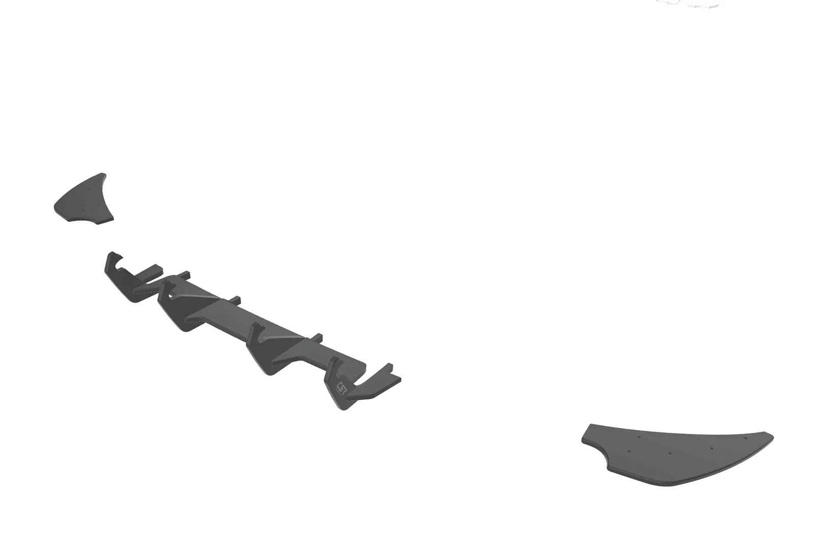 Racing Diffusor / Heckansatz für VW Golf 7 (Typ AU) R HA346