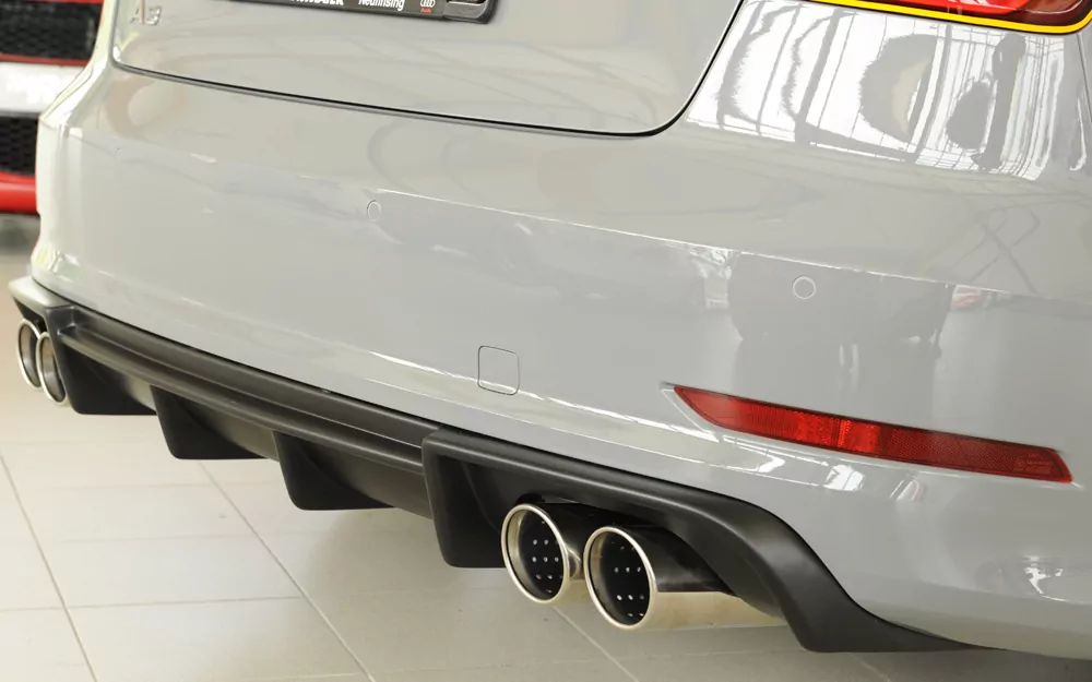 Rieger Heckeinsatz für Audi A3 (8V) - 5-tür. (Limousine 8VS) 07.12-08.16 (bis Facelift) carbon optik