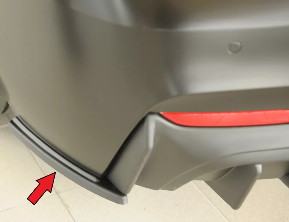 Rieger Heckschürzenansatz seitlich links matt schwarz für BMW 2er F23  (1C) Cabrio 07.17- (ab Facelift) LCI