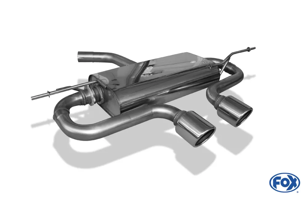 VW Golf V  Endschalldämpfer Ausgang mittig R32-Design - 2x90 Typ 16 mittig