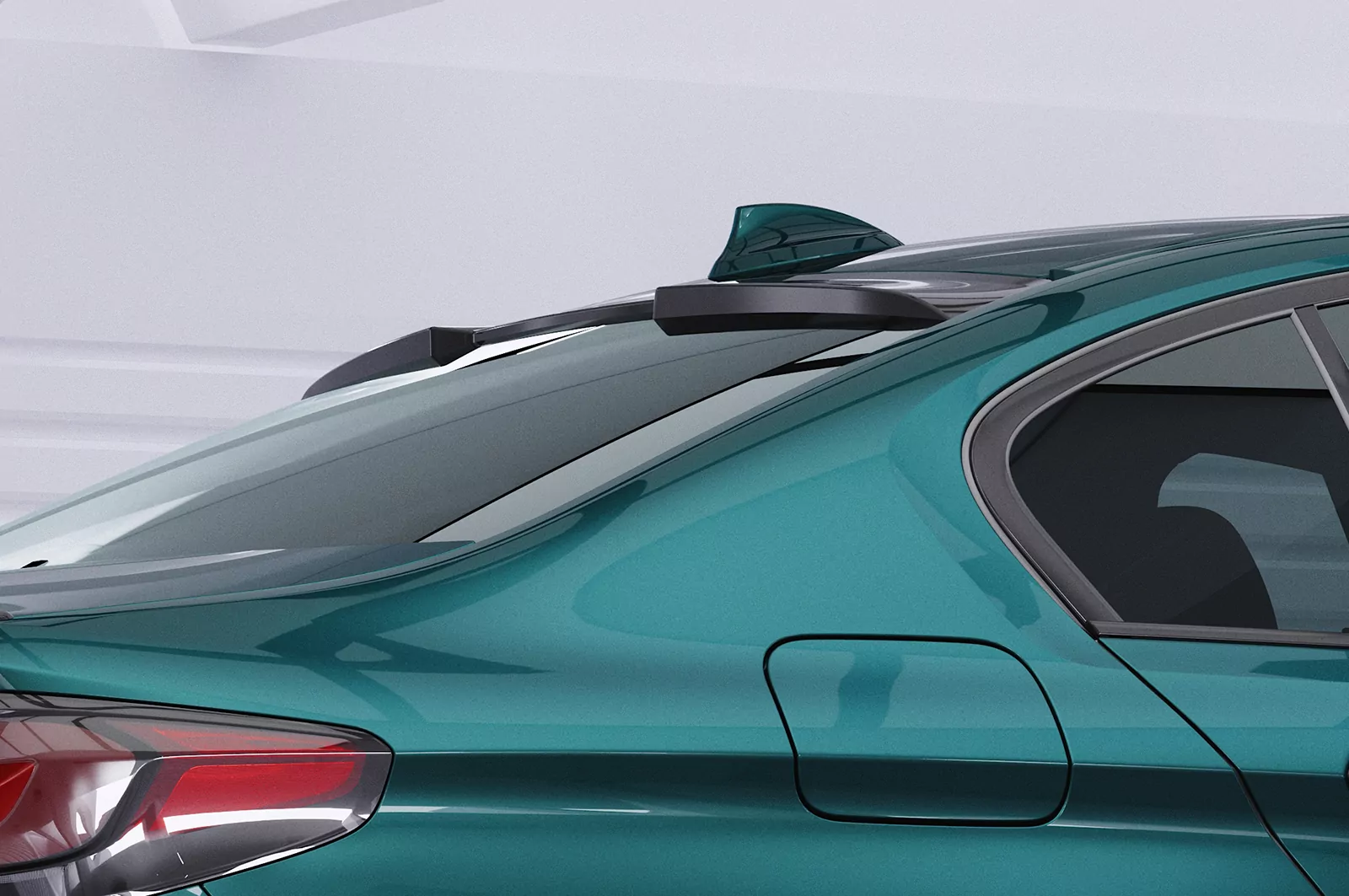 Heckscheibenblende für BMW 5er G30 Limousine HSB101 Schwarz Strukturiert