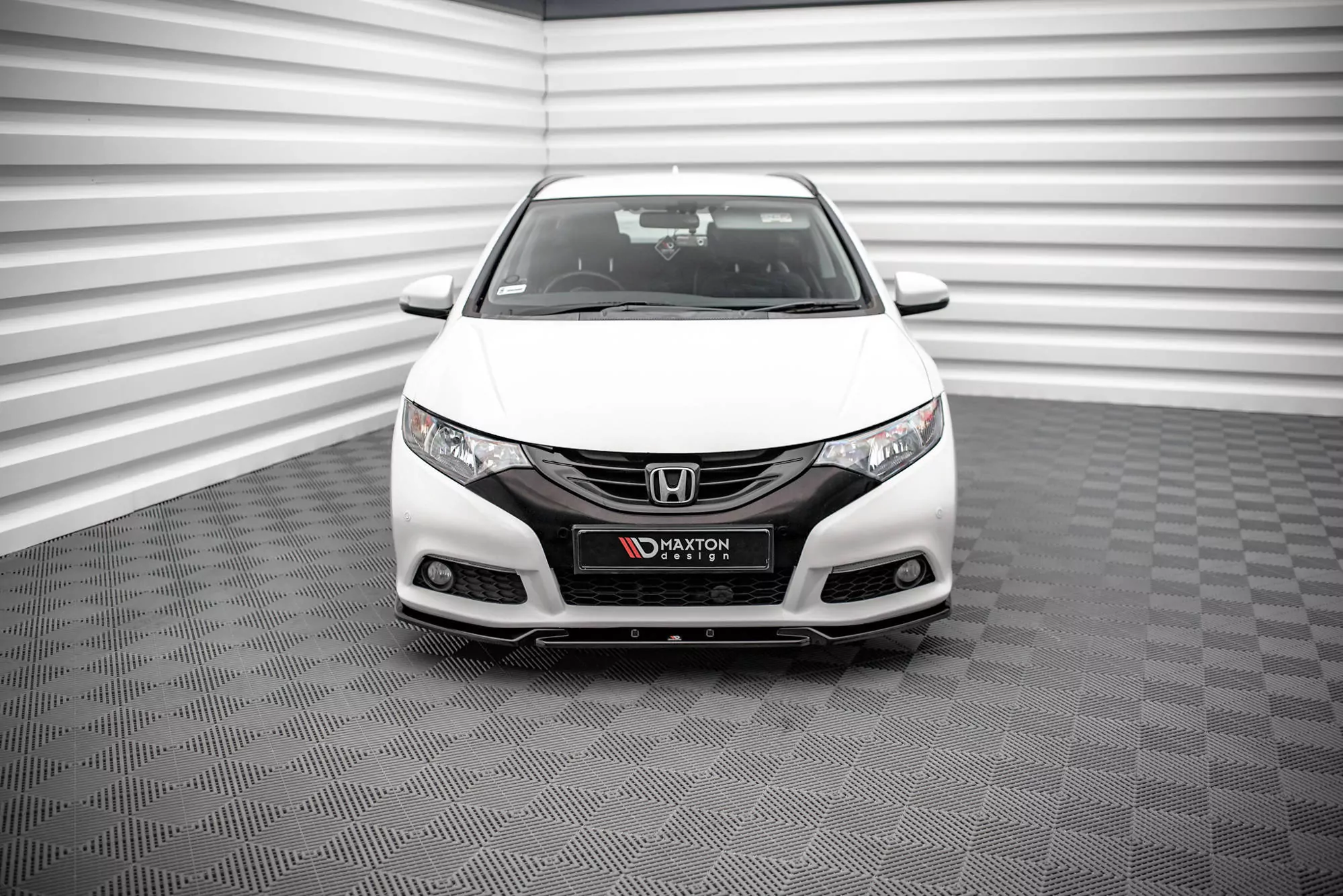 Front Ansatz V.2 Für Honda Civic Mk9 Schwarz Hochglanz