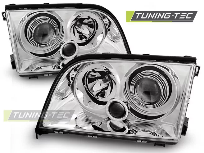 Headlights Chrome Fits Mercedes W140 S-Klasse 03.91-10.98