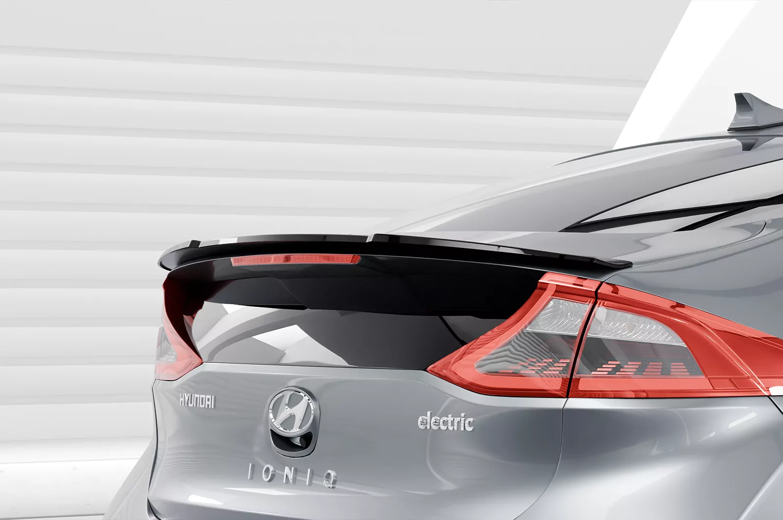 Heckflügel mit ABE für Hyundai Ioniq HF756 Strukturiert (schwarz matt)