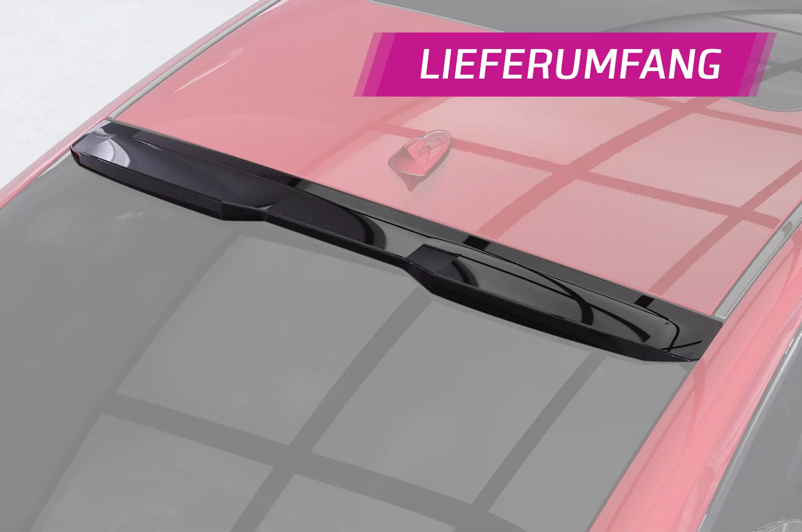 Heckscheibenblende für Infiniti Q60 Coupe HSB108 Schwarz Strukturiert