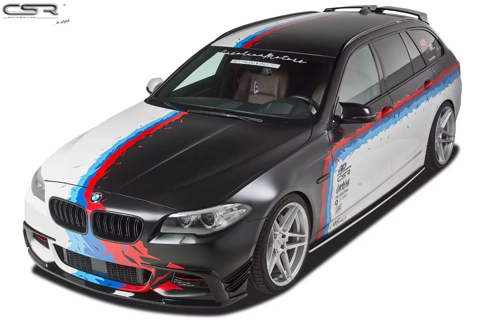 Cup-Spoilerlippe mit ABE für BMW 5er F10/F11 M-Paket CSL412-M Carbon Look (matt)
