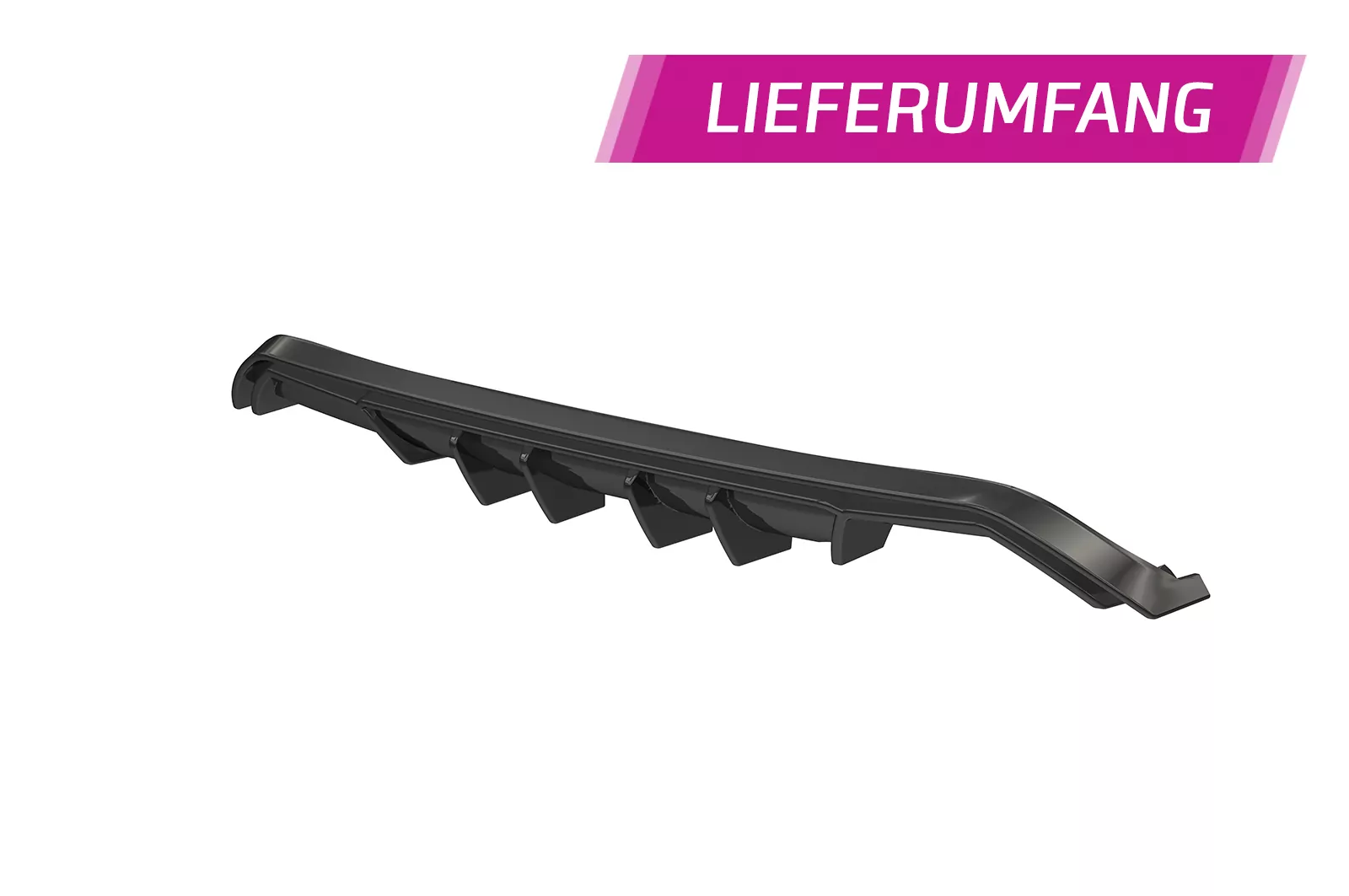 Heckansatz für Peugeot 208 GTi HA456 Schwarz Strukturiert