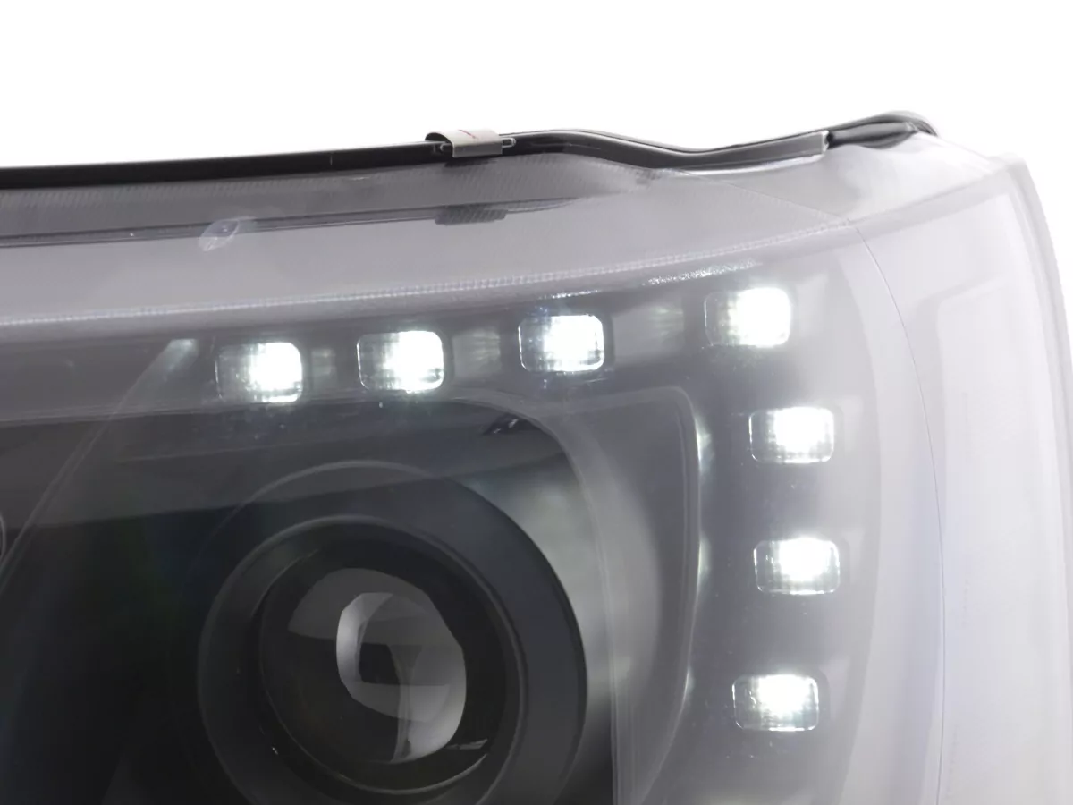 Scheinwerfer Set Daylight LED Tagfahrlicht VW Bus T5 Bj. ab 2009 schwarz