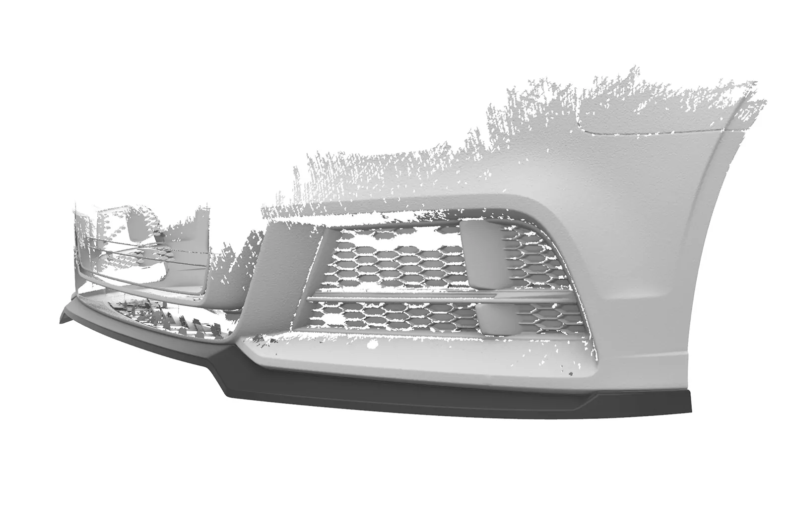 Cup-Spoilerlippe mit ABE für Audi A3 S-Line / S3 8V CSL612 Schwarz Strukturiert