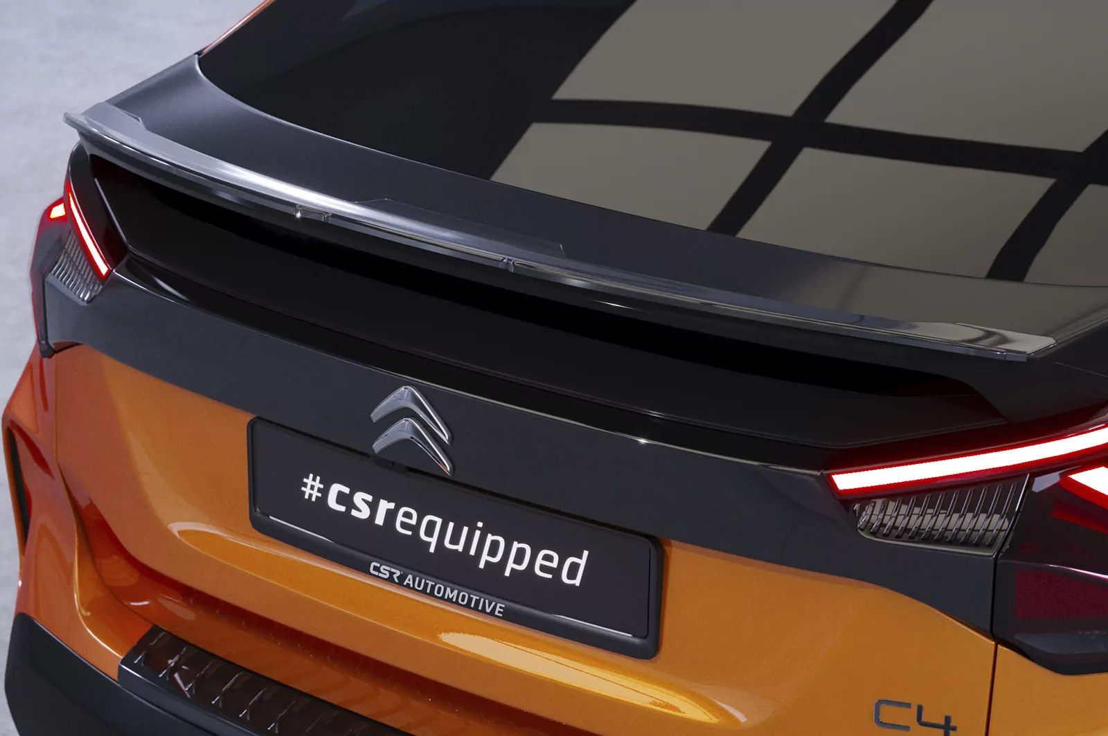 Heckflügel mit ABE für Citroen C4 (3.Gen) / e-C4 HF965 Schwarz Strukturiert