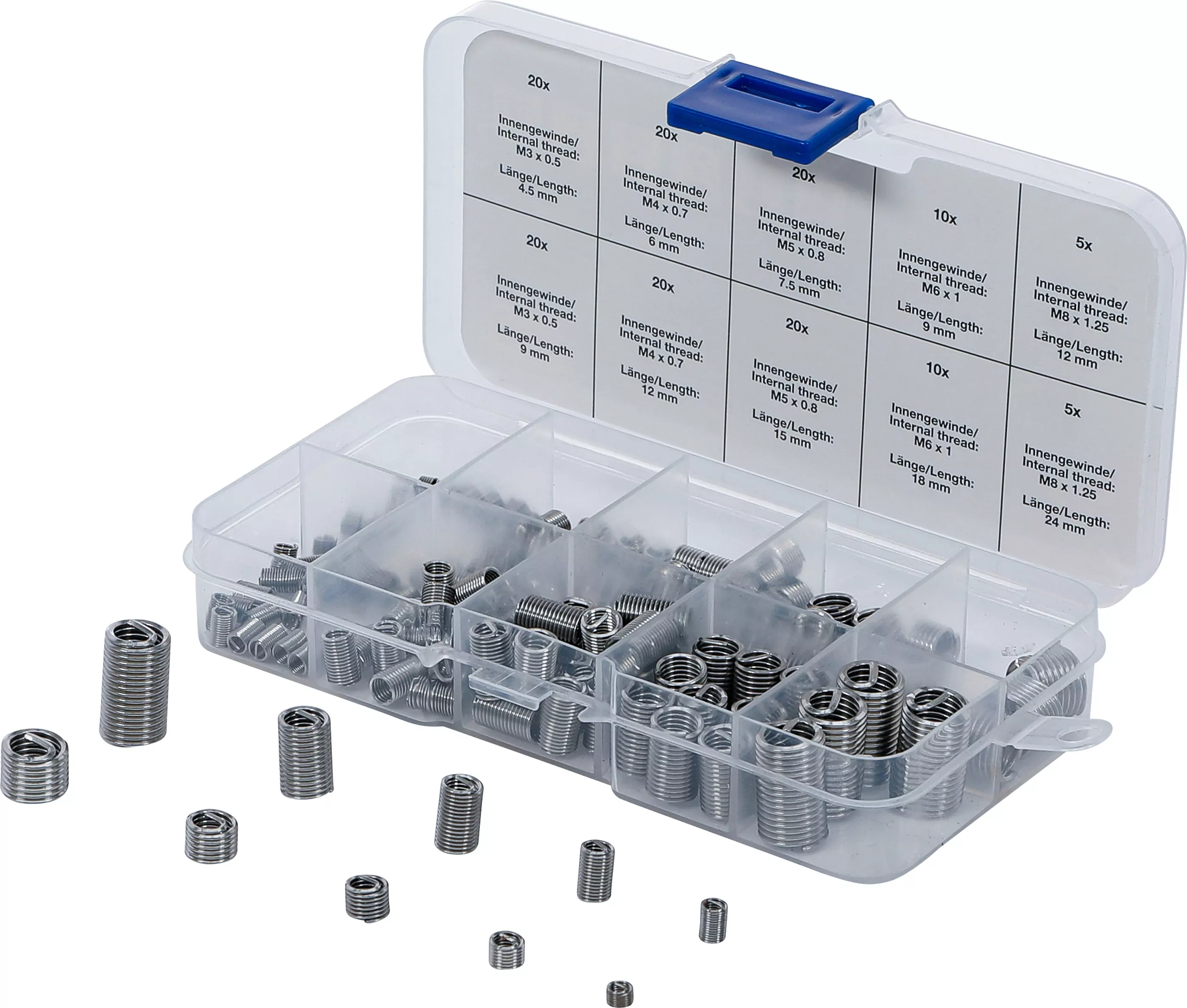 Gewinde-Reparatureinsatz-Sortiment | Edelstahl | 150-tlg.