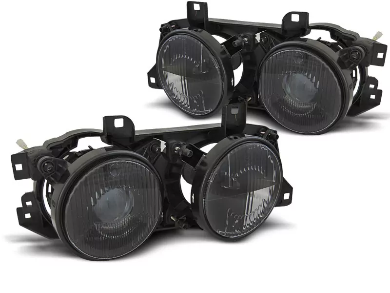 Headlights Black Fits Bmw E32/e34  