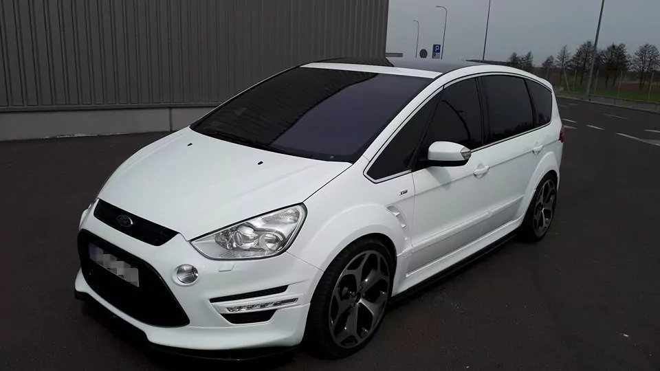 Front Ansatz Passend Für Passend Für FORD S-MAX TITANIUM FL Schwarz Hochglanz Schwarz Hochglanz