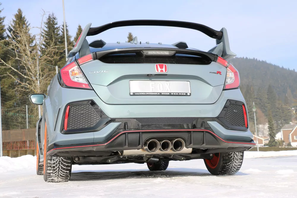 Honda Civic X Type R  Endschalldämpfer quer Ausgang rechts/links  - 100-90-100 Typ 25 mittig