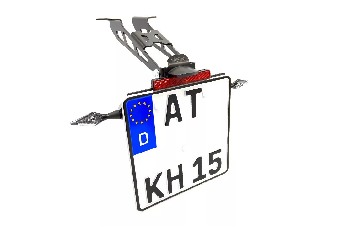 alpha Technik Kennzeichenhalter für Yamaha MT-09 / MT-09 SP Typ RN69 / RN82 / RN83 ab Modelljahr 2021-