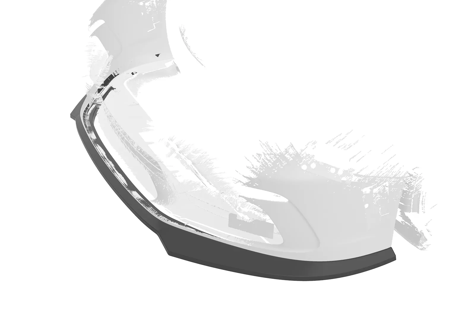 Cup-Spoilerlippe mit ABE für Porsche 718 Boxster 982 / 718 Cayman 982 CSL853 Schwarz Strukturiert