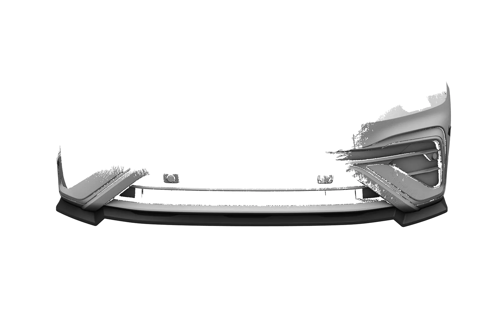 Cup-Spoilerlippe mit ABE für VW Tiguan 2 (Typ AD) Allspace CSL793 Schwarz Strukturiert