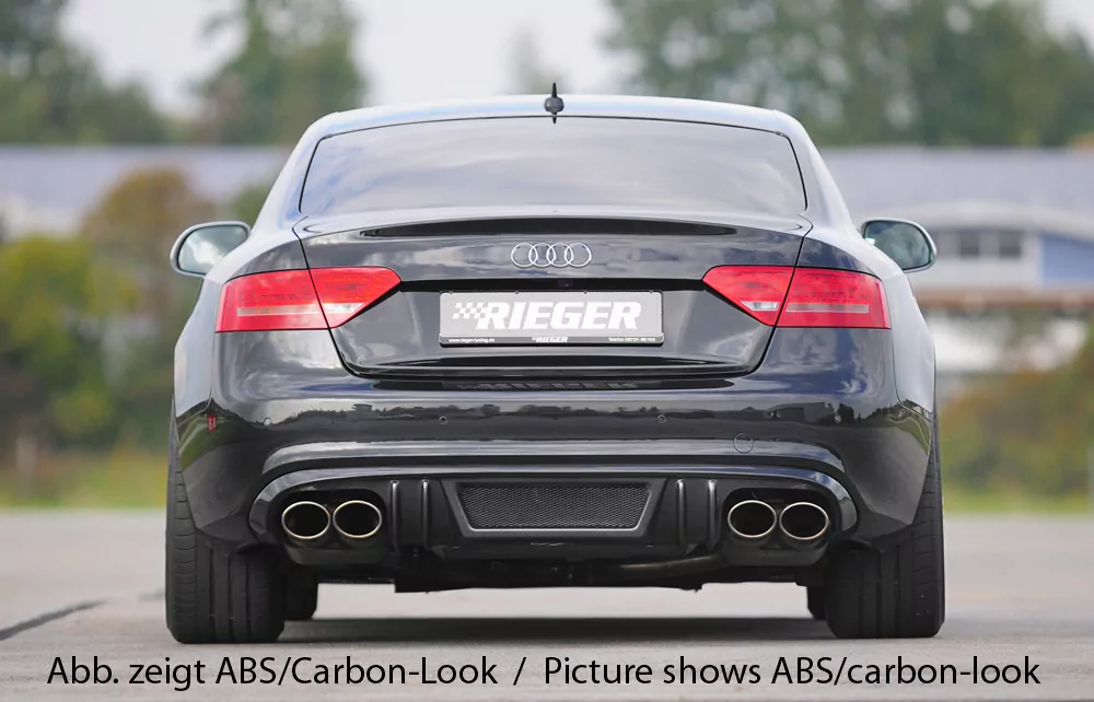 Rieger Heckeinsatz für Audi A5 S5 (B8/B81) - Coupé 06.07-07.11 (bis Facelift) carbon optik
