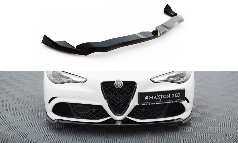 Front Ansatz Für Alfa Romeo Giulia Quadrifoglio Schwarz Hochglanz