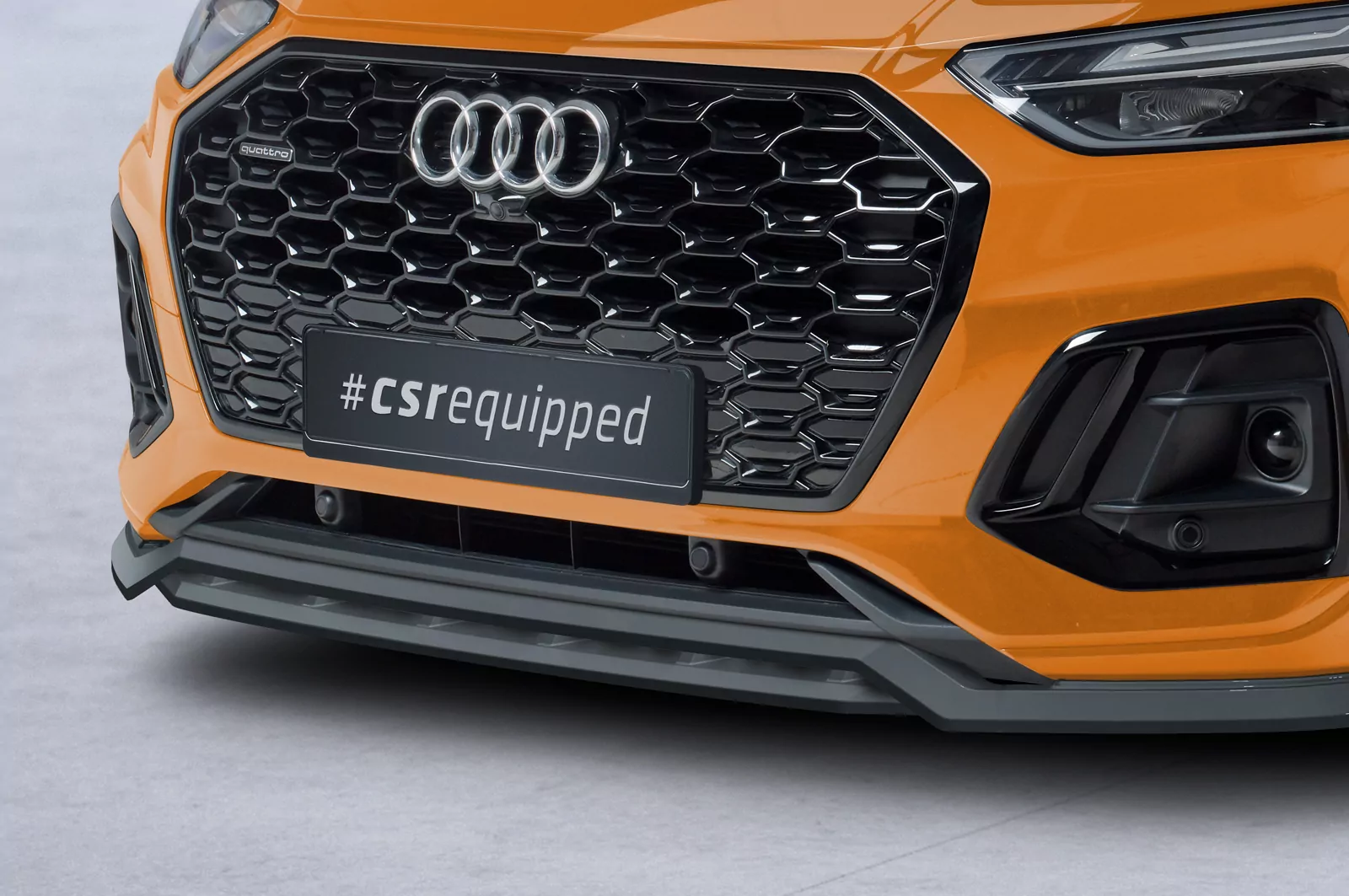 Cup-Spoilerlippe mit ABE für Audi Q5 (FY/FYT) S-Line / SQ5 (FY) CSL689 Schwarz Strukturiert