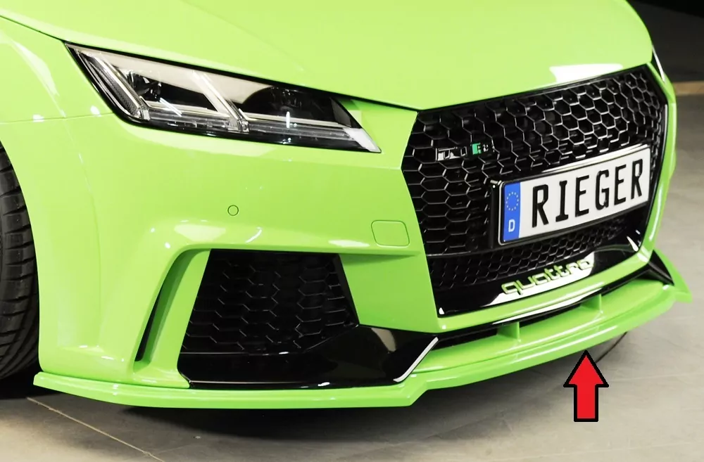 Rieger Spoilerschwert für Audi TT RS (8J/8J1-FV/8S) | Coupé 05.16-08.18 (bis Facelift) für orig. TT-RS Frontschürze