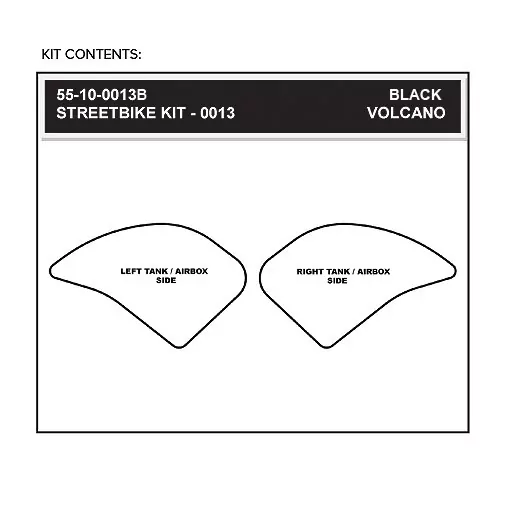 Stompgrip Traction Pad Volcano für Buell 1125 R 08-09 Schwarz