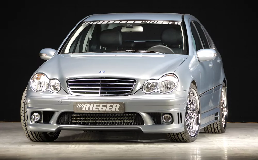 Rieger Spoilerstoßstange für Mercedes C-Klasse (W203) - T-Modell 05.00- carbon optik