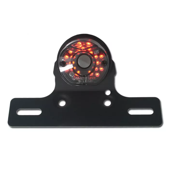 Led-rücklicht "pipe", Schwarz, Ohne Kzb, Getönt, Mit Halteplatte Schwarz, B 54 X H 42 Mm, E-geprüft