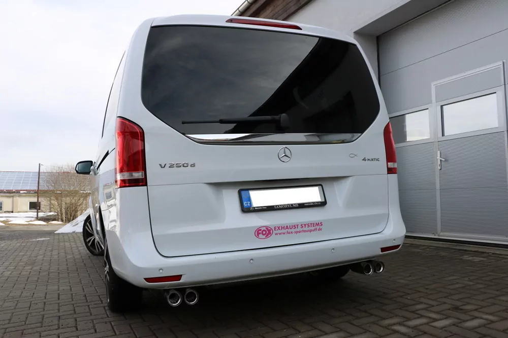 Mercedes V-Klasse W447 Endschalldämpfer quer Ausgang rechts/links - 2x115x85 Typ 32 rechts/links