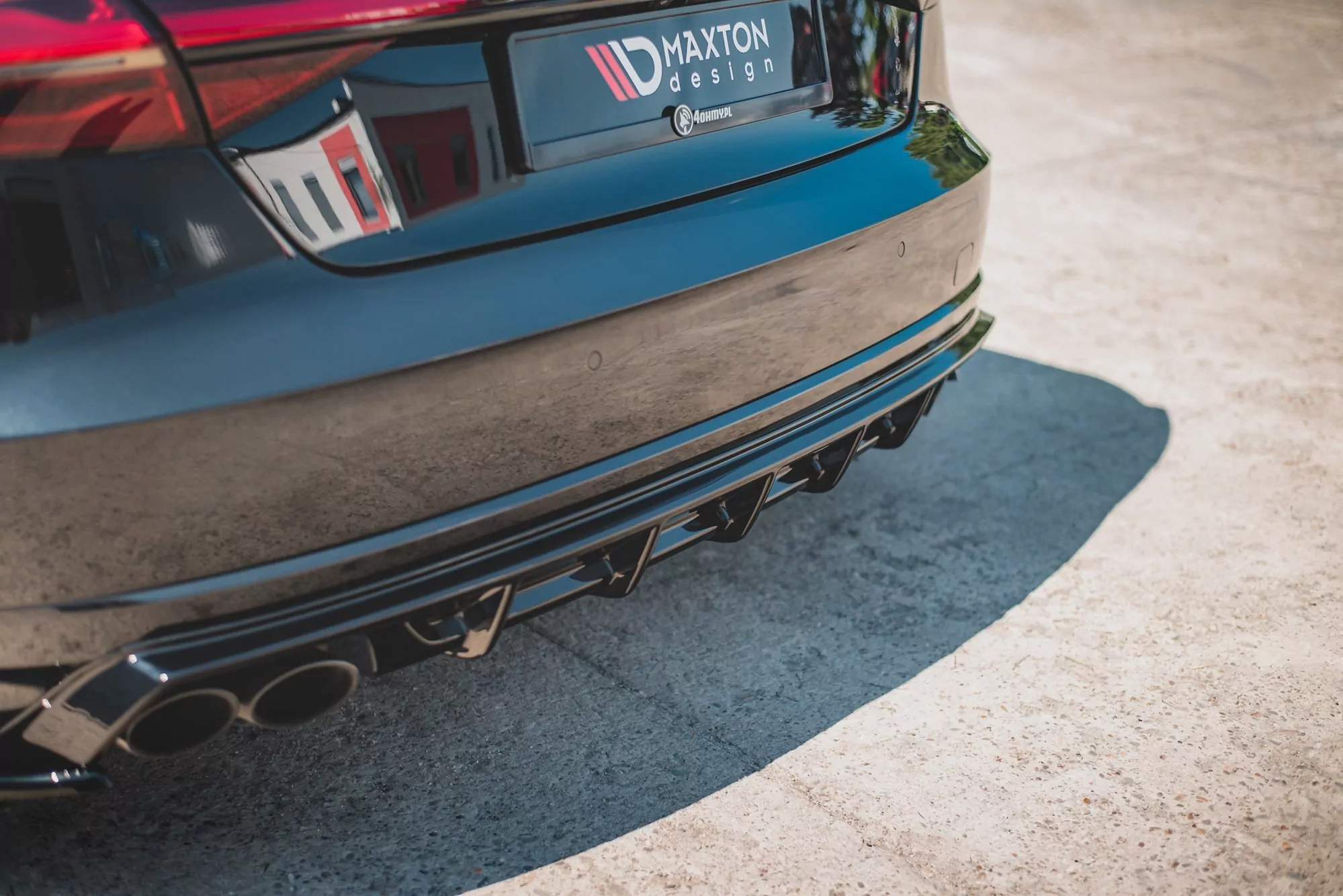 Diffusor Heck Ansatz Passend Für Audi S8 D4 Facelift Schwarz Hochglanz