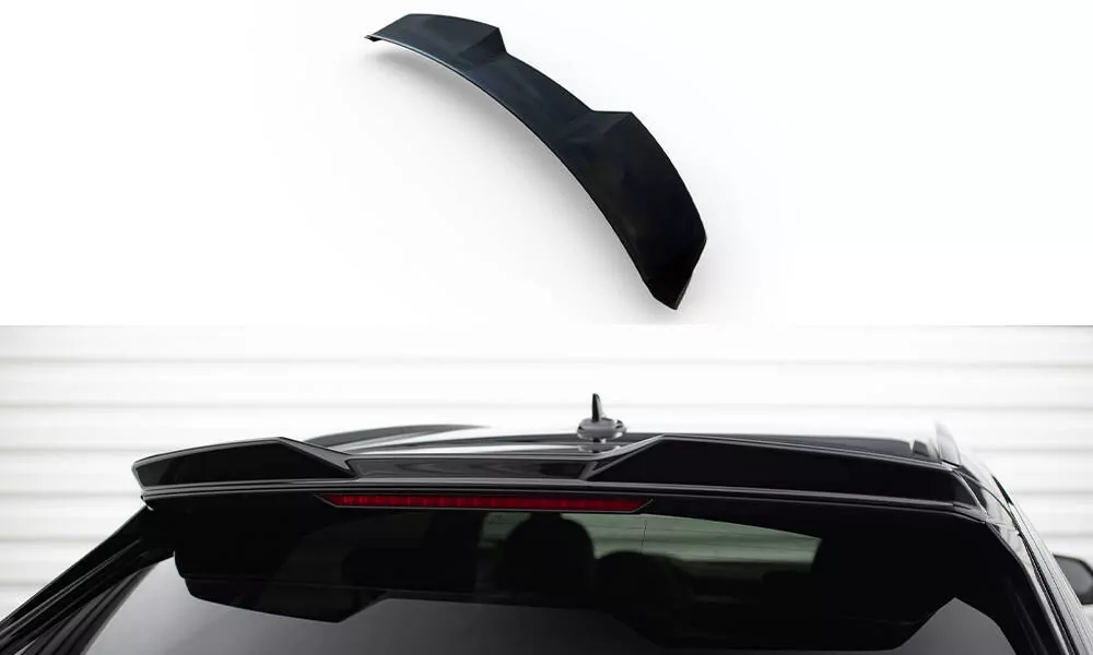 HĂ¶her Spoiler CAP Für 3D Audi Q8 / SQ8 / Q8 S-Line Mk1 Schwarz Hochglanz