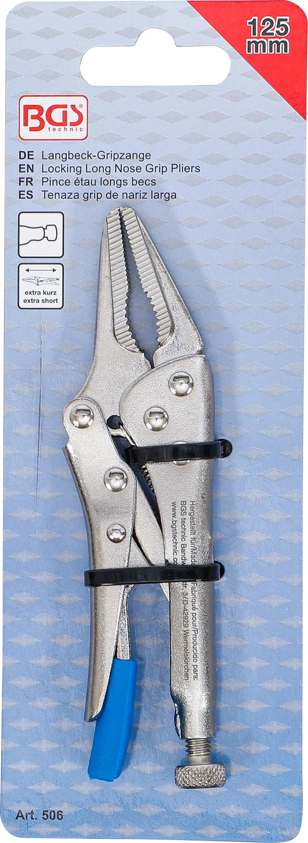 Langbeck-Gripzange | extra kurz | 125 mm