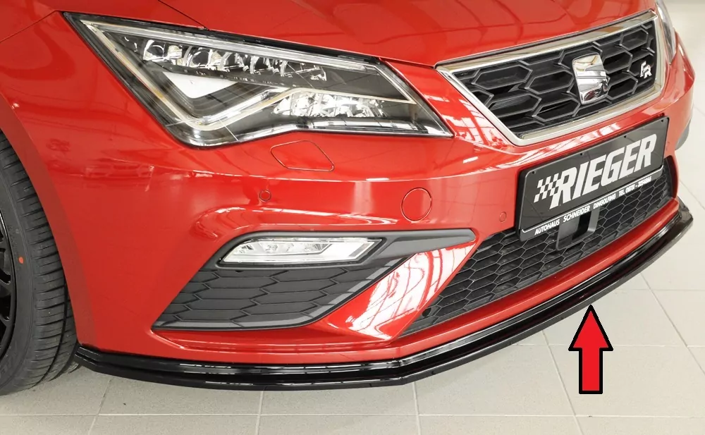 Rieger Spoilerschwert für Seat Leon FR (5F) | 3-tür. (SC) 01.17- (ab Facelift) für orig. FR-/ Cupra-Frontschürze