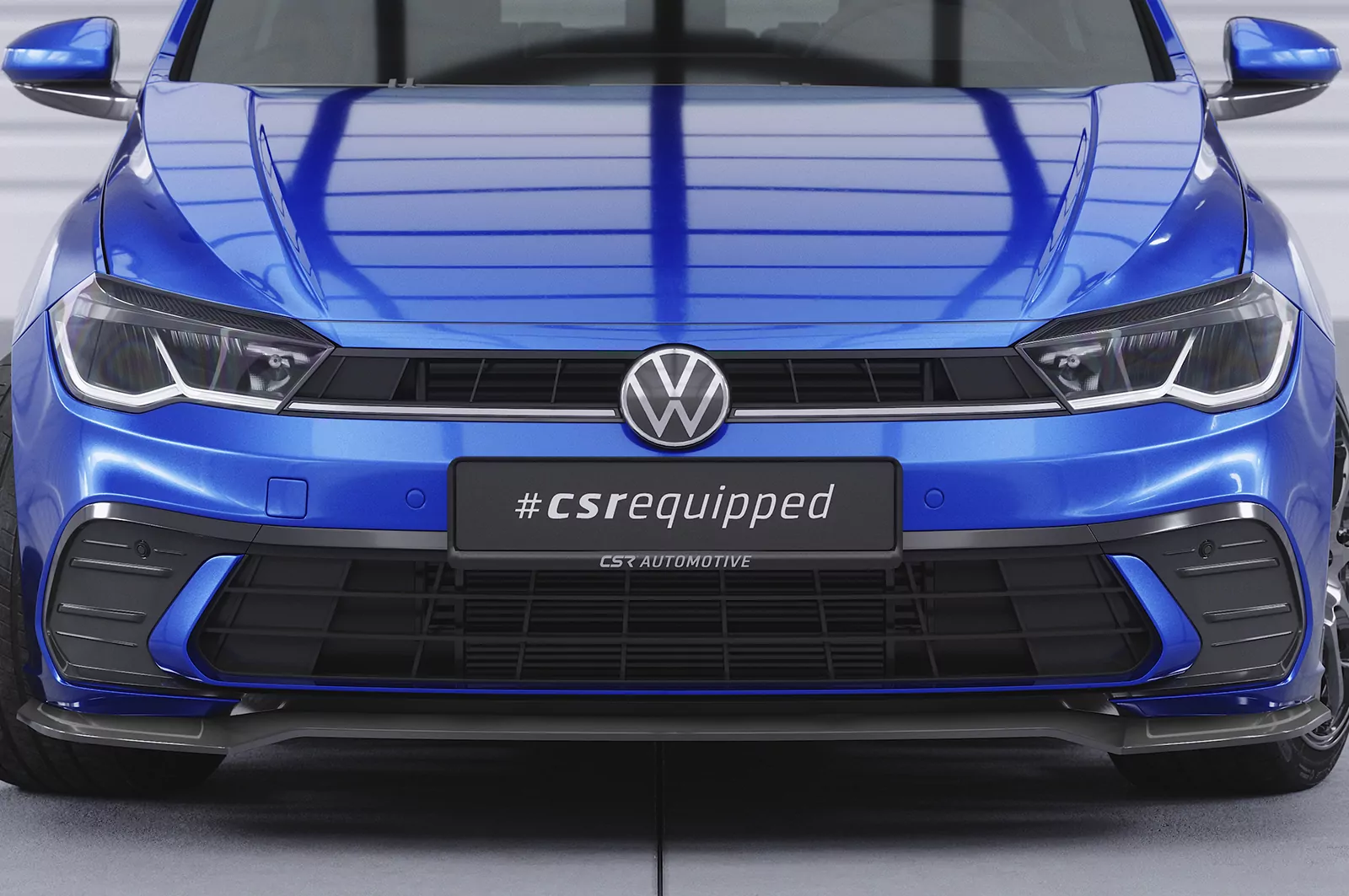 Cup-Spoilerlippe mit ABE für VW Polo 6 2G (Typ AW) CSL735 Schwarz Strukturiert