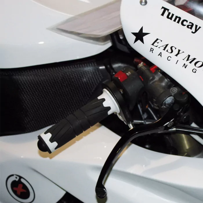 Abs/gummi-griffe | Glossy | Weiss | 22mm | Länge 125 Mm | Offen