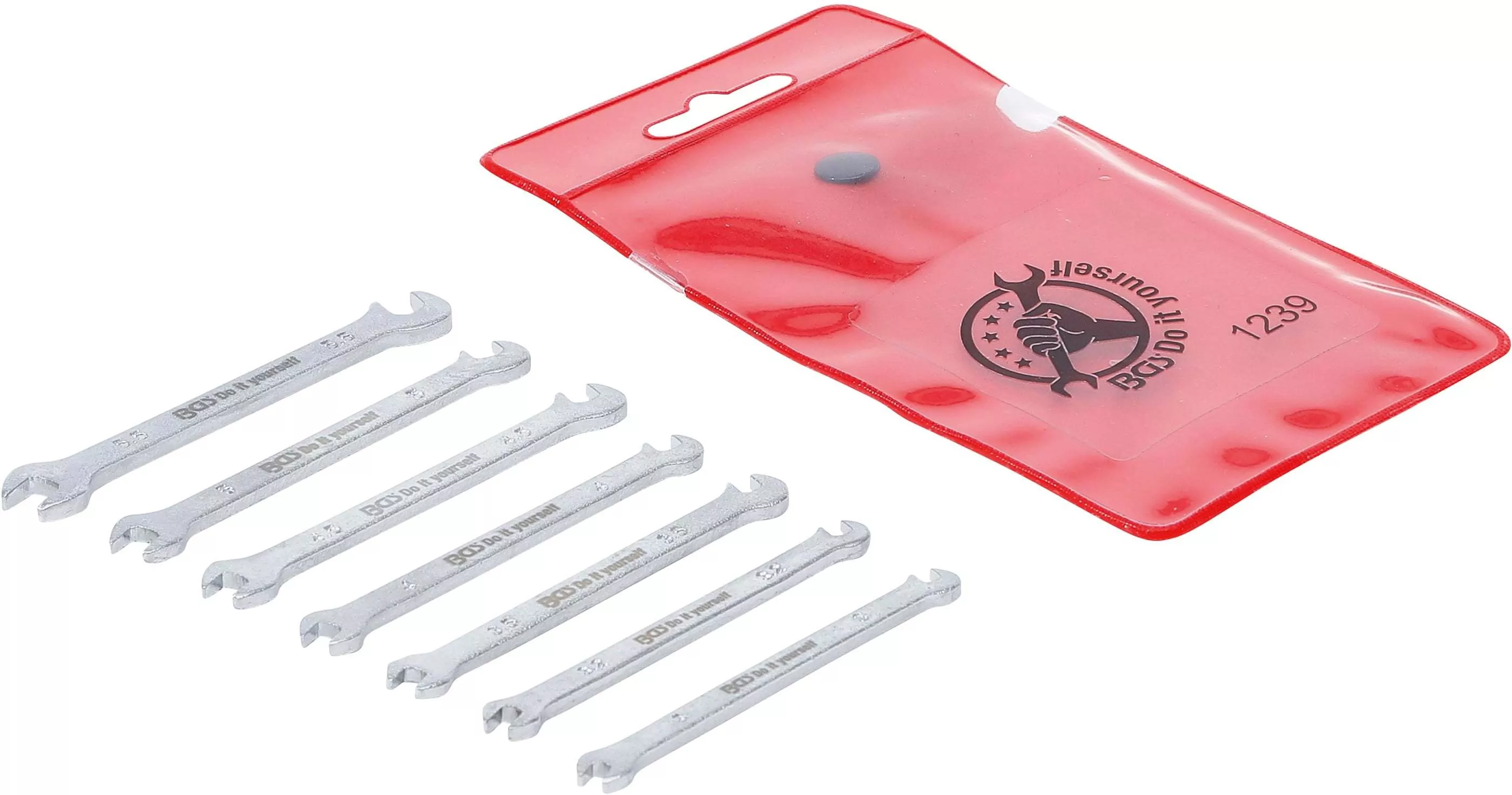 Doppel-Maulschlüssel-Satz | Mini-Ausführung | SW 3 - 5,5 mm | 7-tlg.