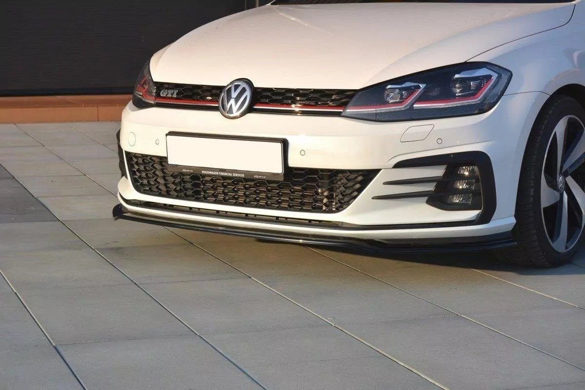 Front Ansatz Passend Für V.2 Passend Für VW GOLF 7 GTI FL Schwarz Hochglanz Schwarz Hochglanz